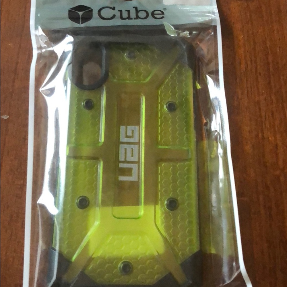 Rugged see-through green case for iPhone